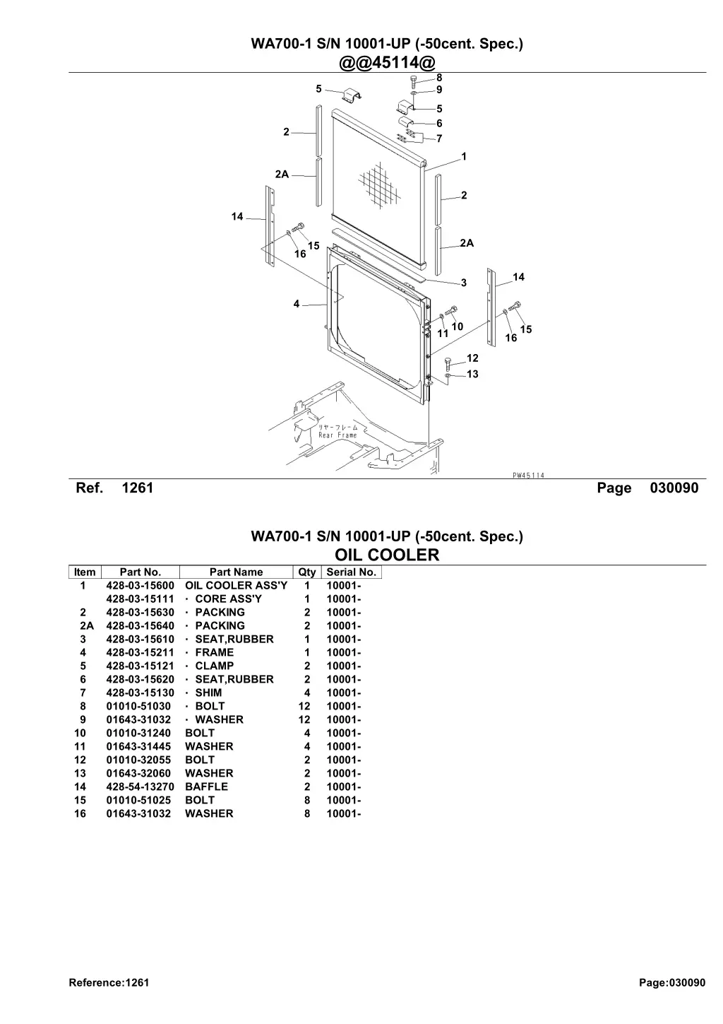 wa700 1 s n 10001 up 50cent spec @@45114@