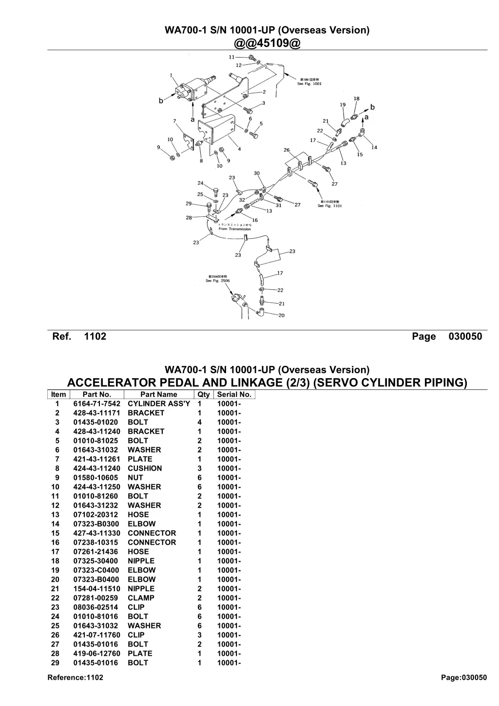 wa700 1 s n 10001 up overseas version @@45109@