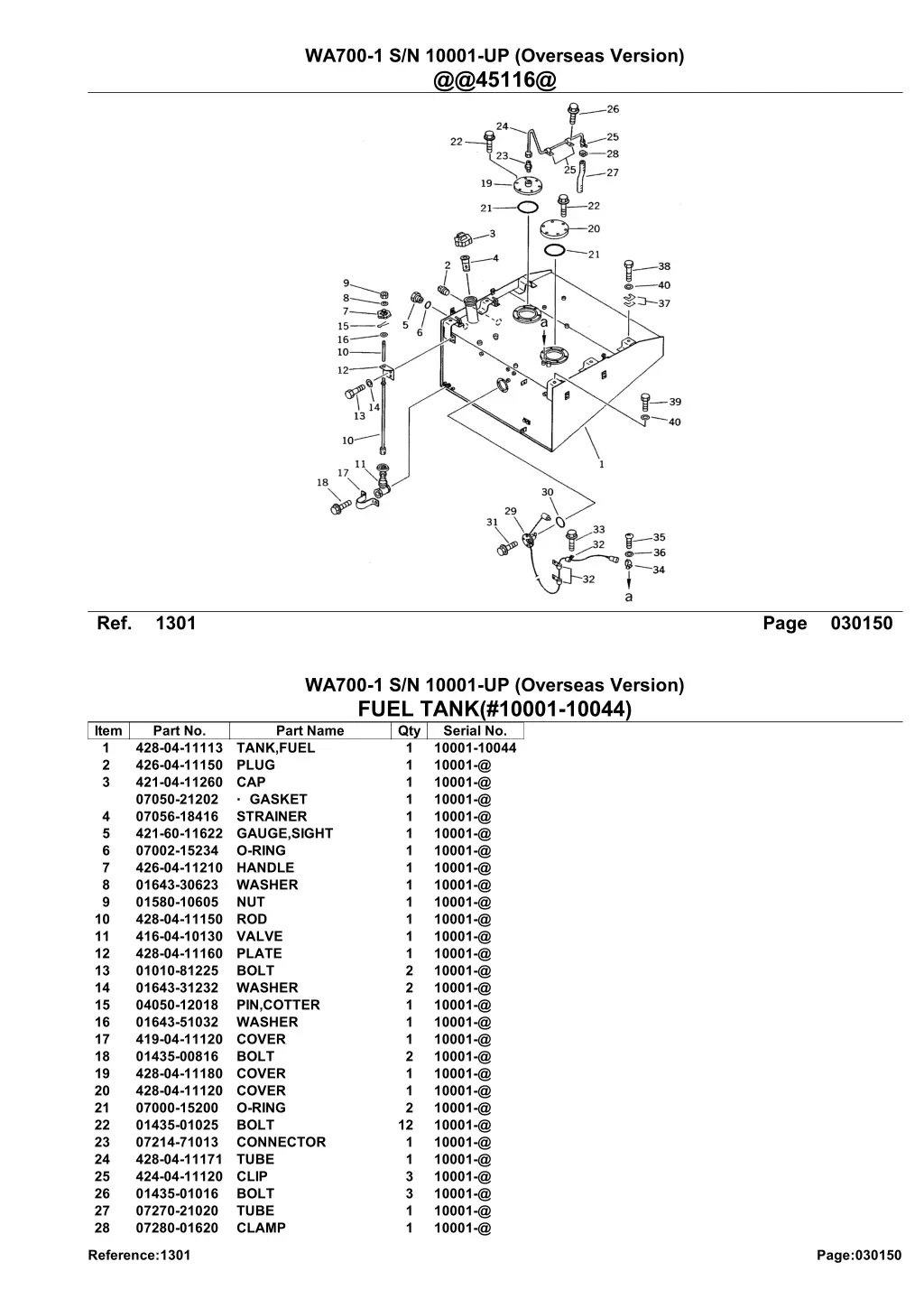 wa700 1 s n 10001 up overseas version @@45116@