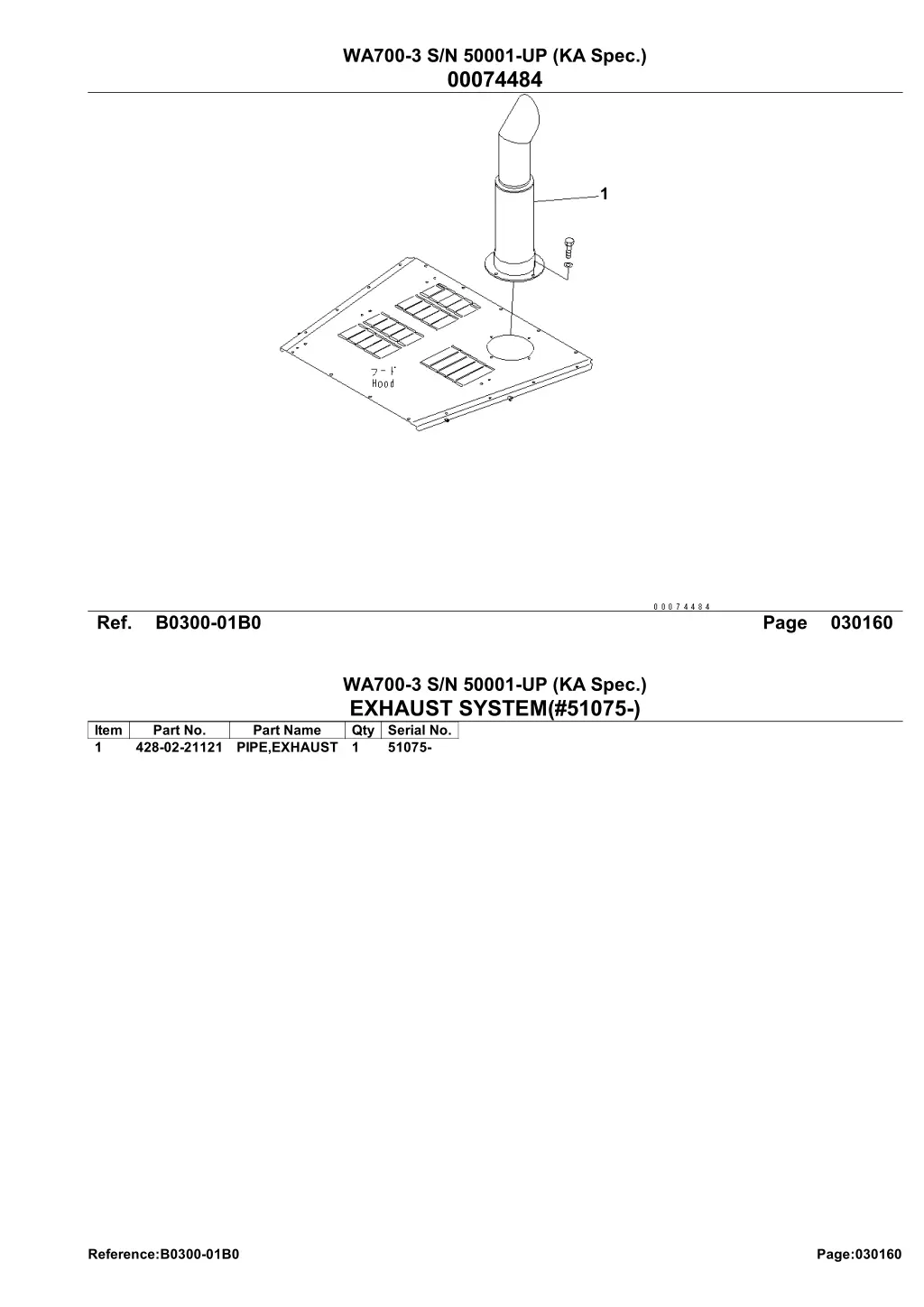 wa700 3 s n 50001 up ka spec 00074484