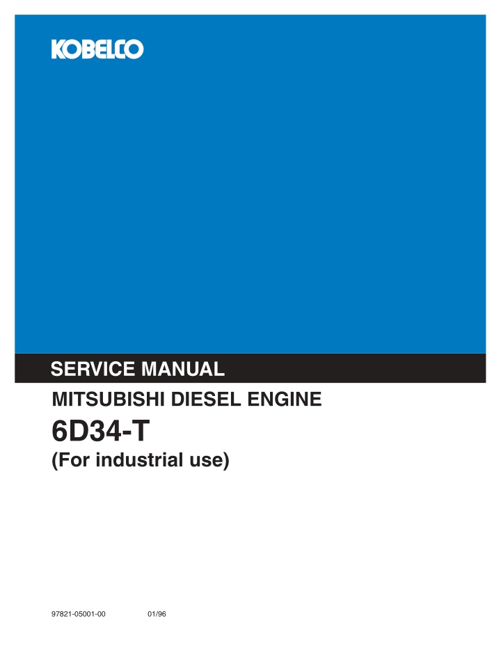 service manual mitsubishi diesel engine