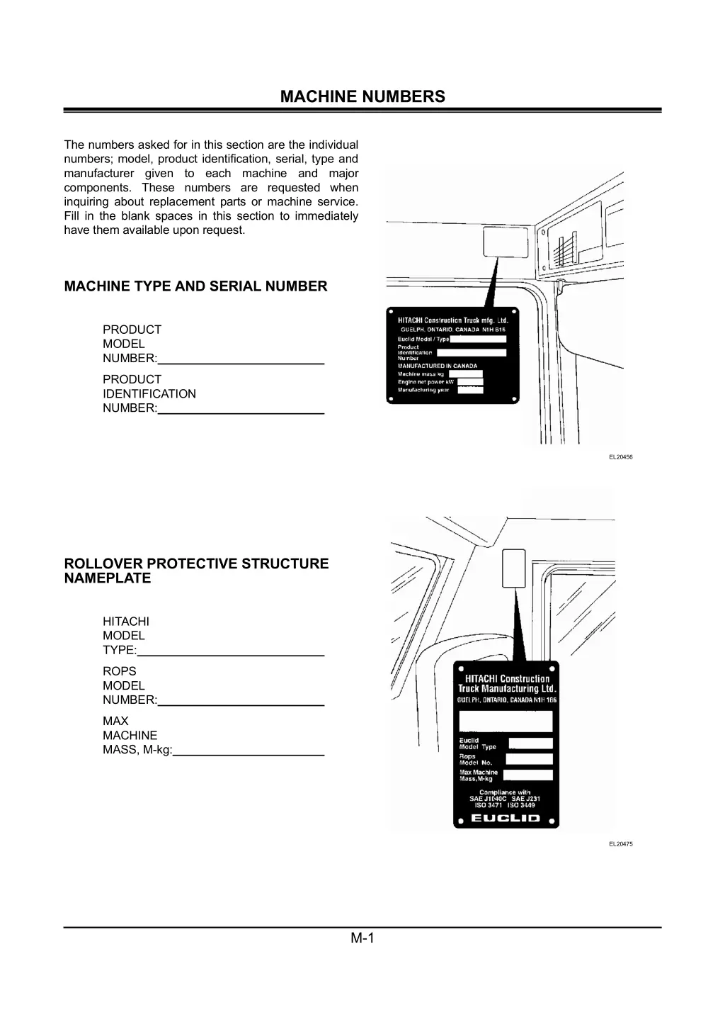 machine numbers 1