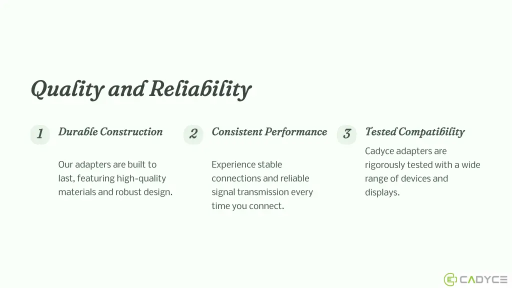 quality and reliability quality and reliability