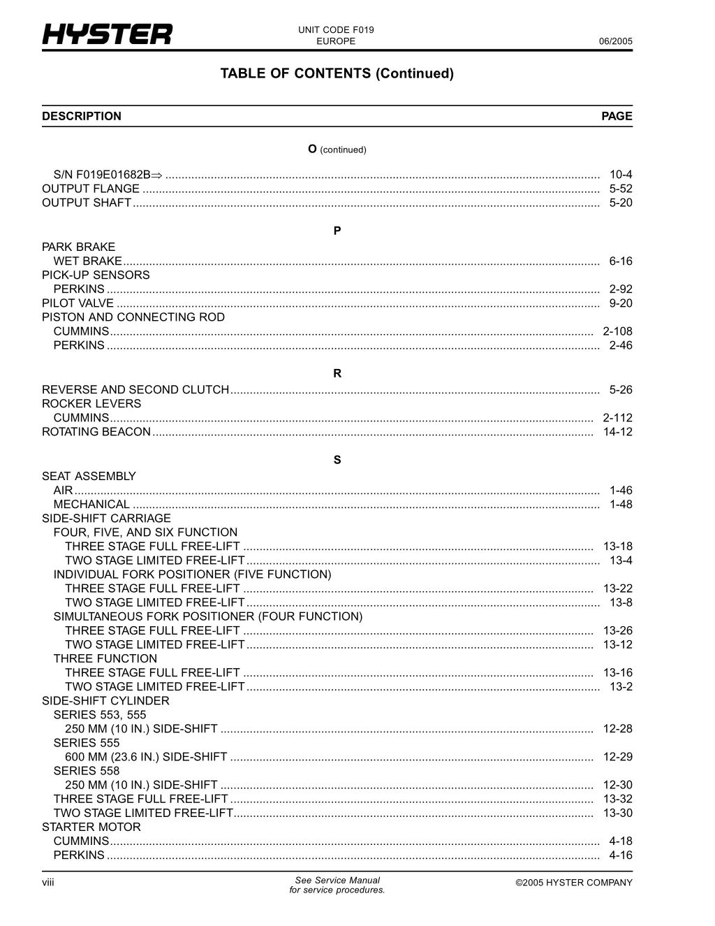 unit code f019 europe 8