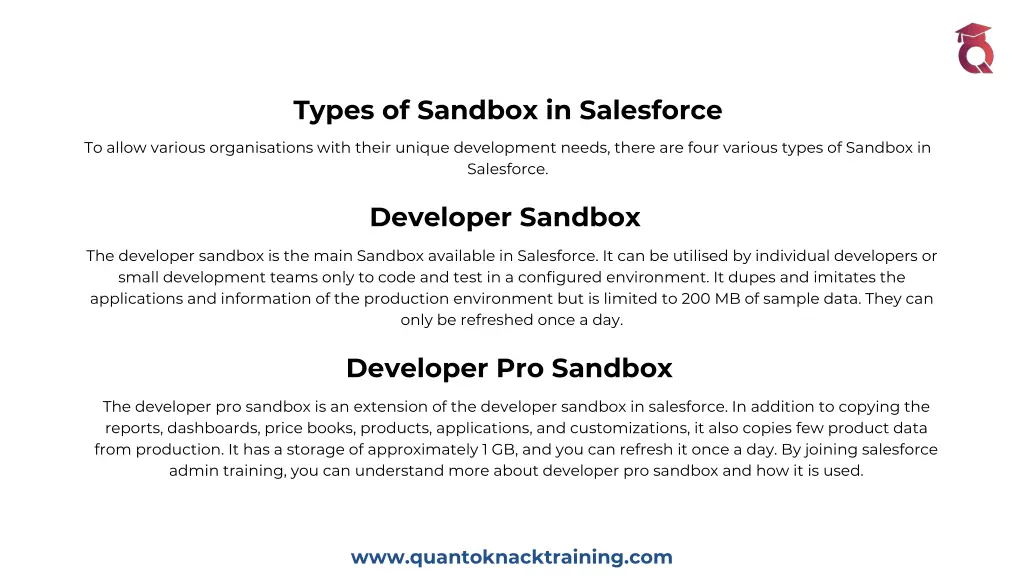 types of sandbox in salesforce