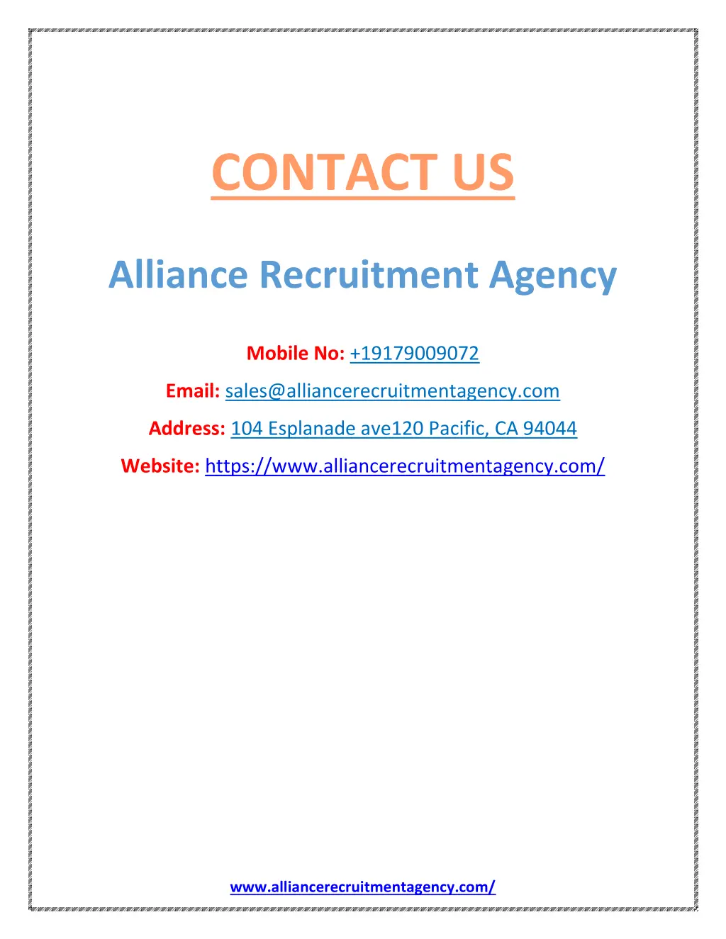 contact us