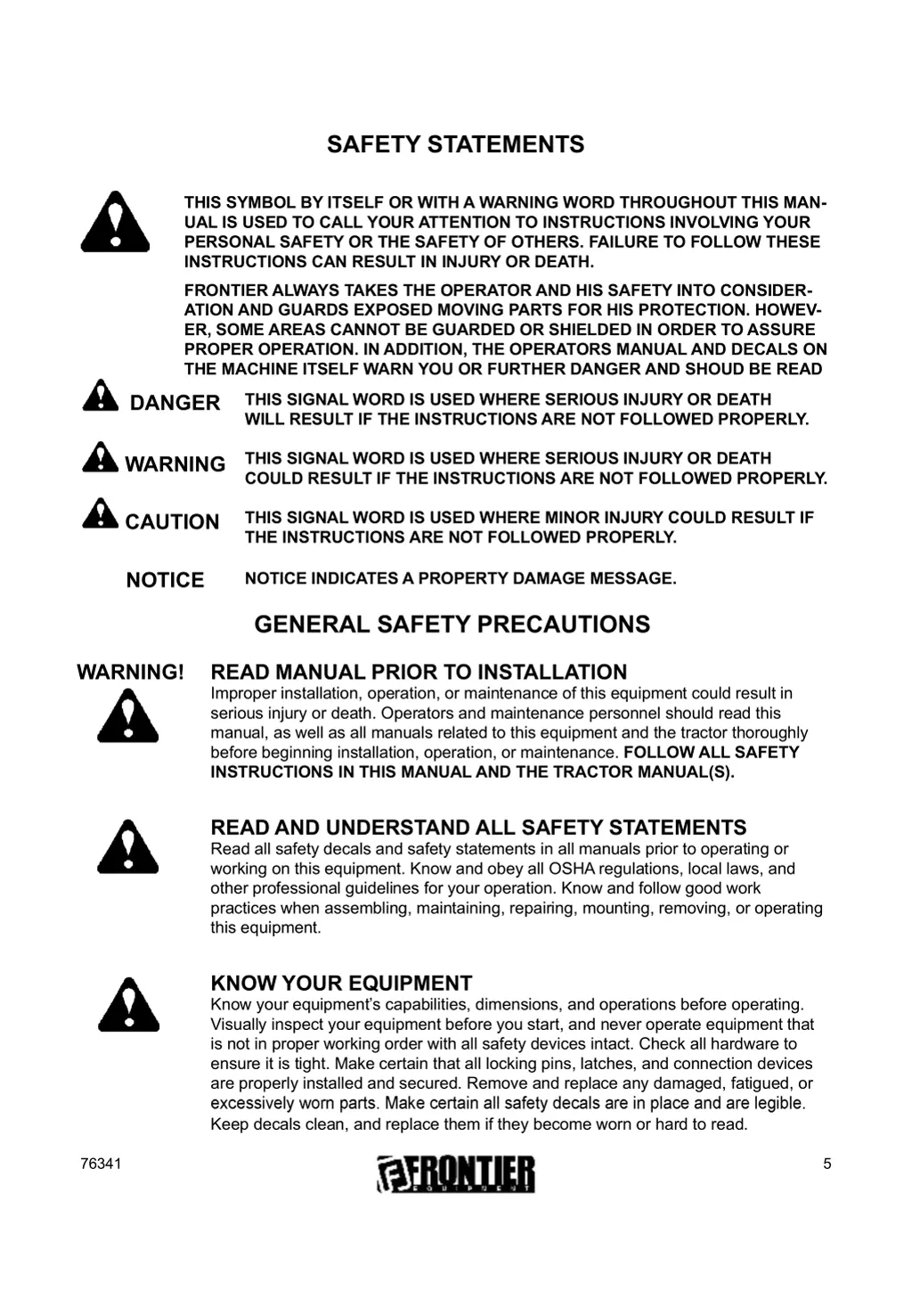 safety statements