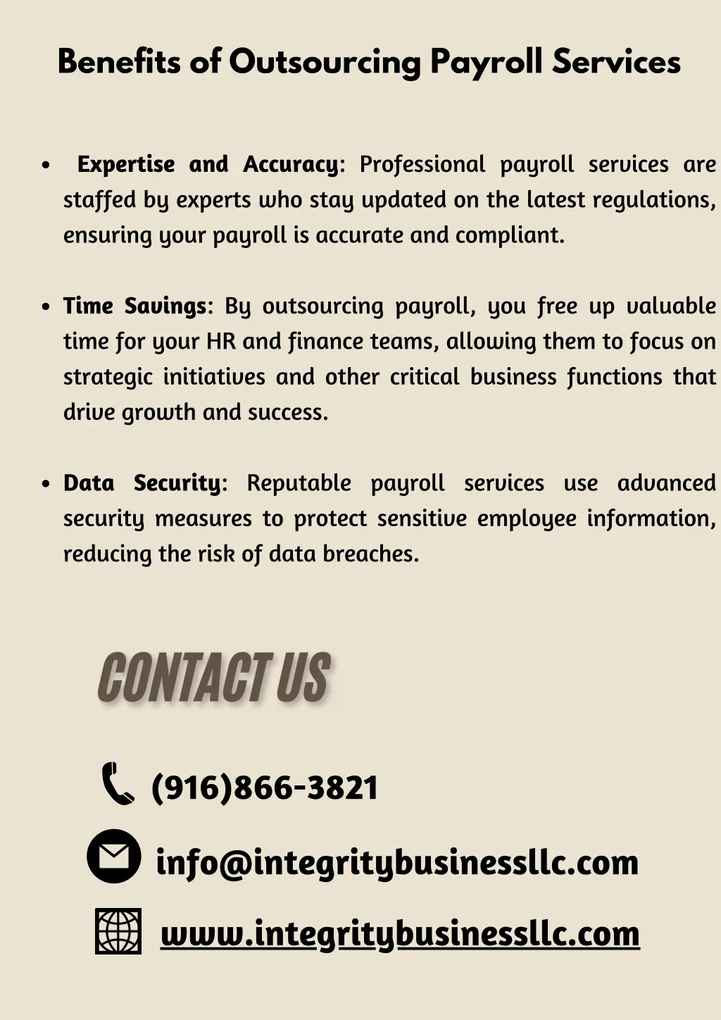 benefits of outsourcing payroll services