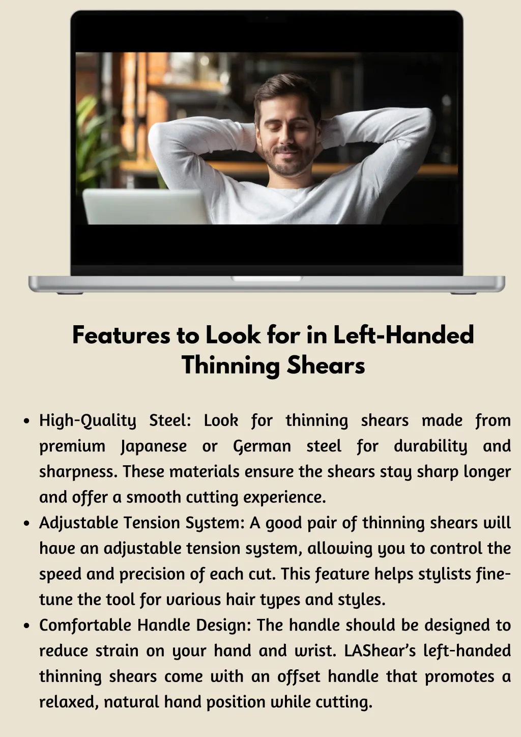 features to look for in left handed thinning