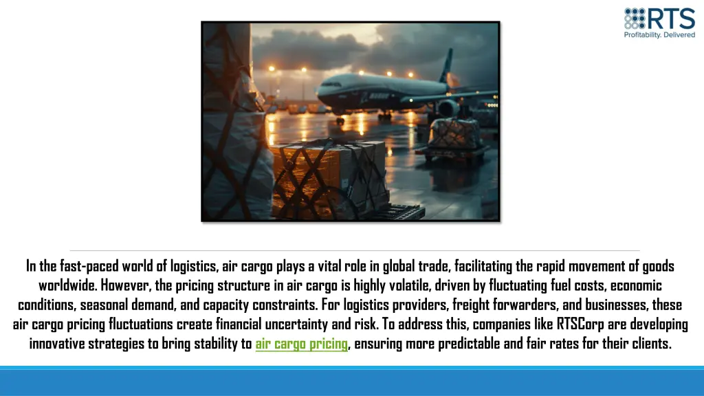 in the fast paced world of logistics air cargo