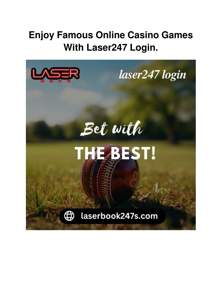 enjoy famous online casino games with laser247