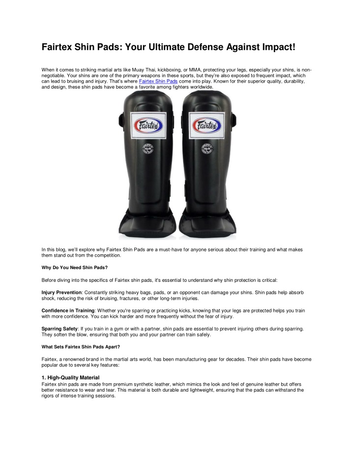 fairtex shin pads your ultimate defense against