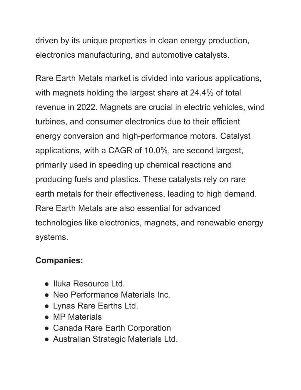 driven by its unique properties in clean energy