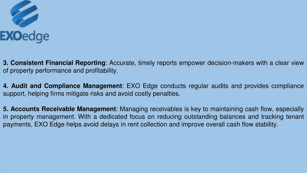 3 consistent financial reporting accurate timely