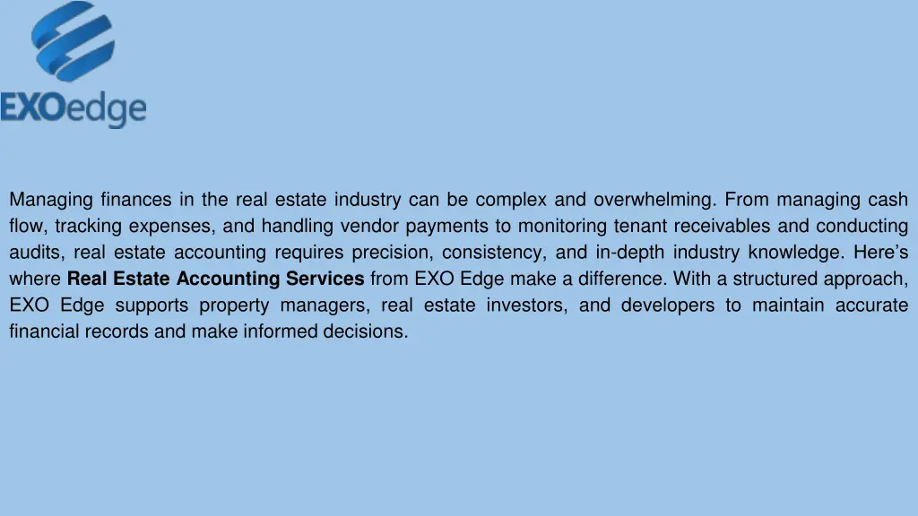 managing finances in the real estate industry