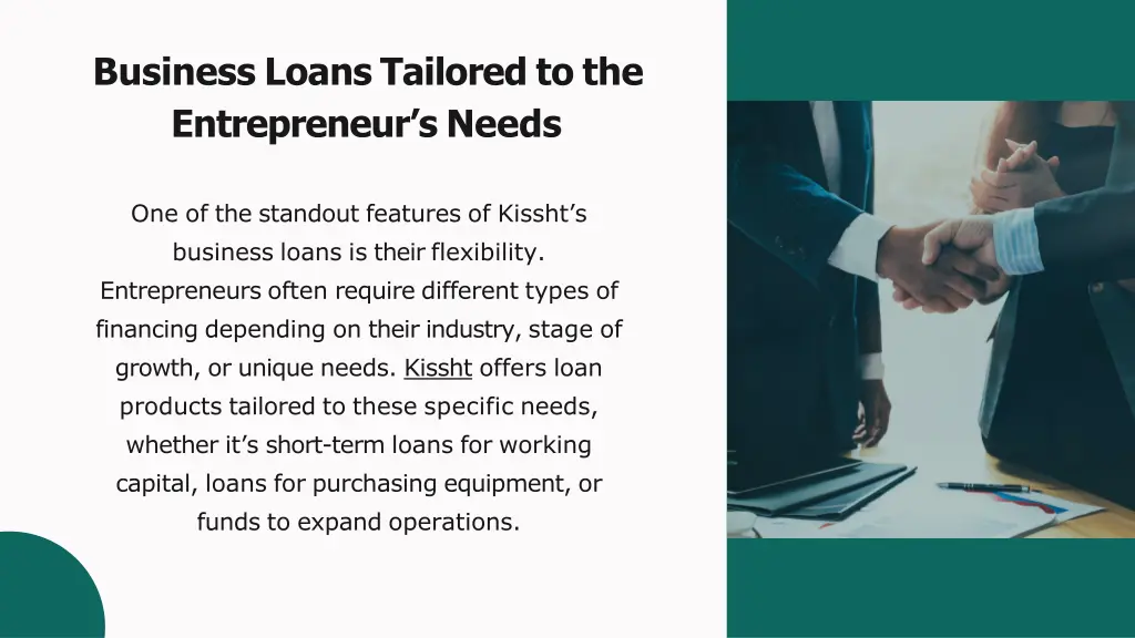 business loans tailored to the entrepreneur