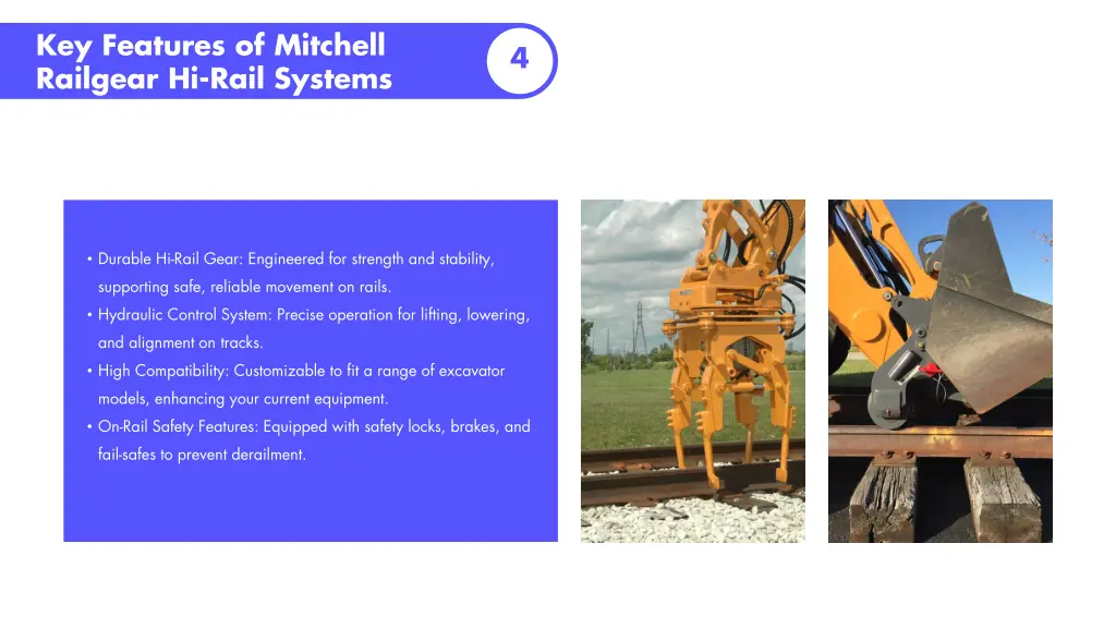 key features of mitchell railgear hi rail systems