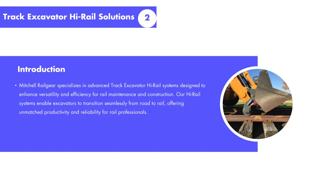 track excavator hi rail solutions