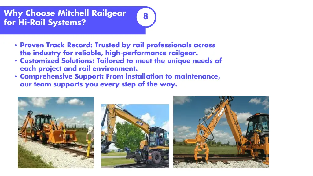 why choose mitchell railgear for hi rail systems