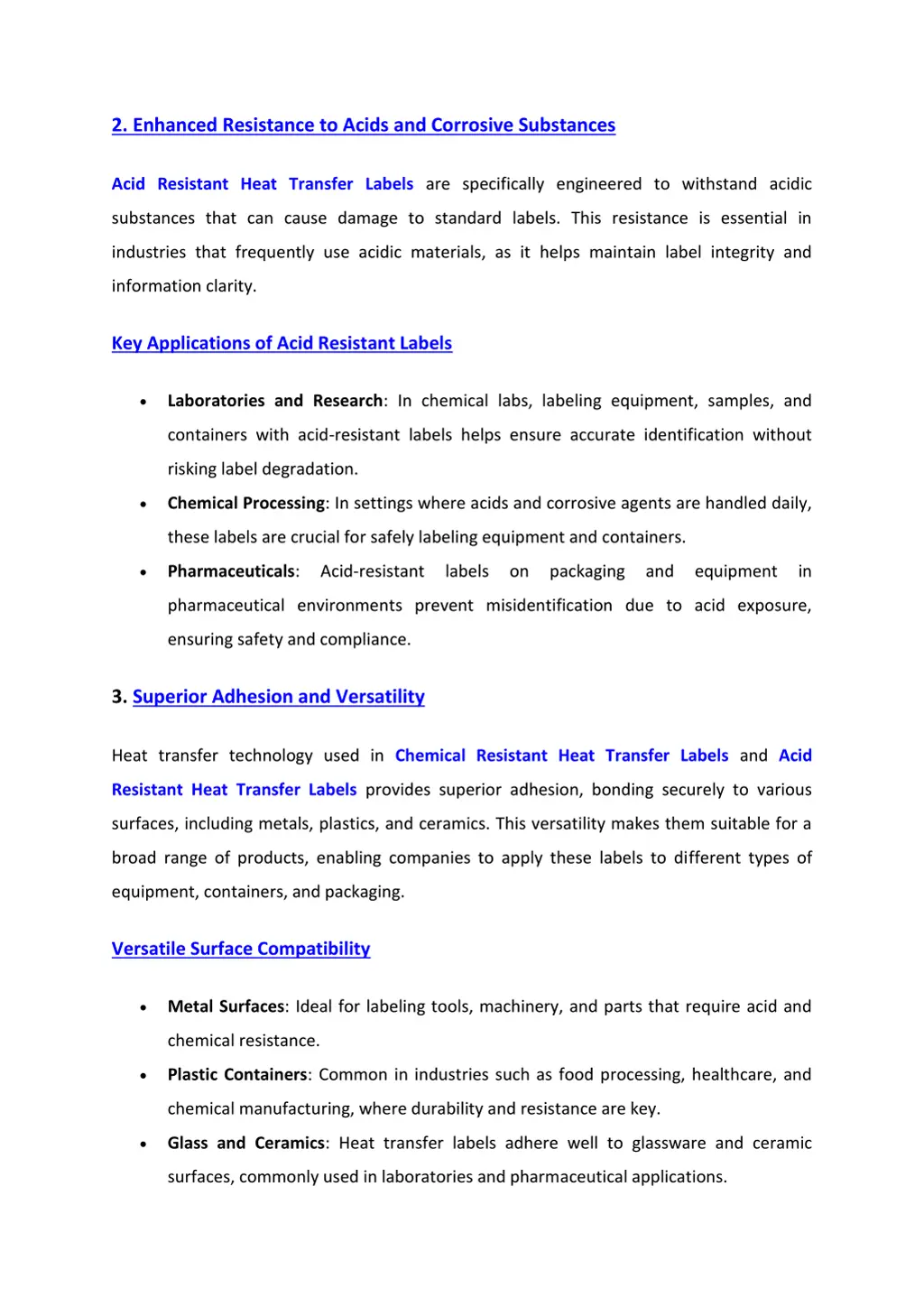 2 enhanced resistance to acids and corrosive