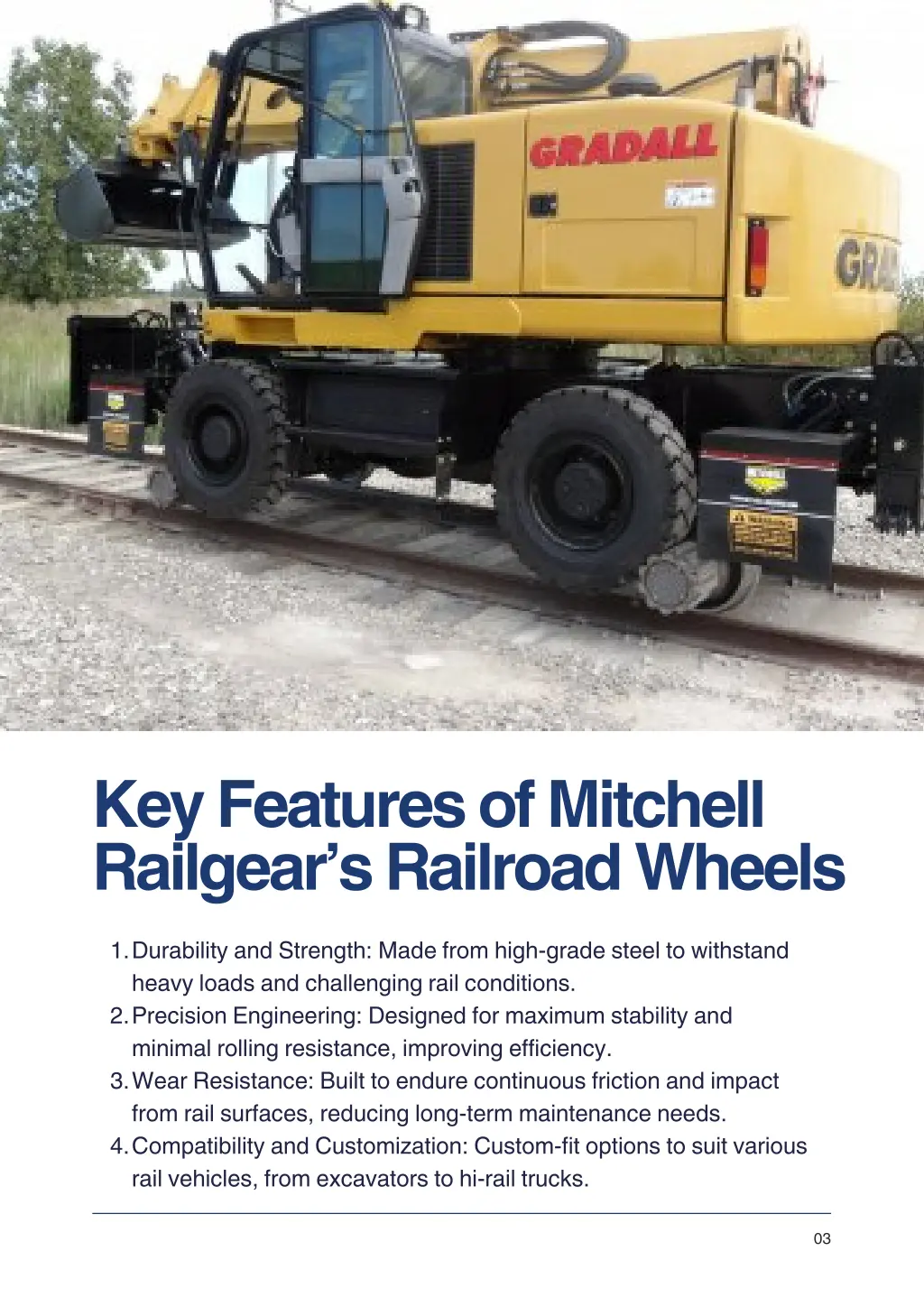 key features of mitchell railgear s railroad