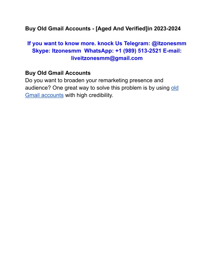 buy old gmail accounts aged and verified in 2023