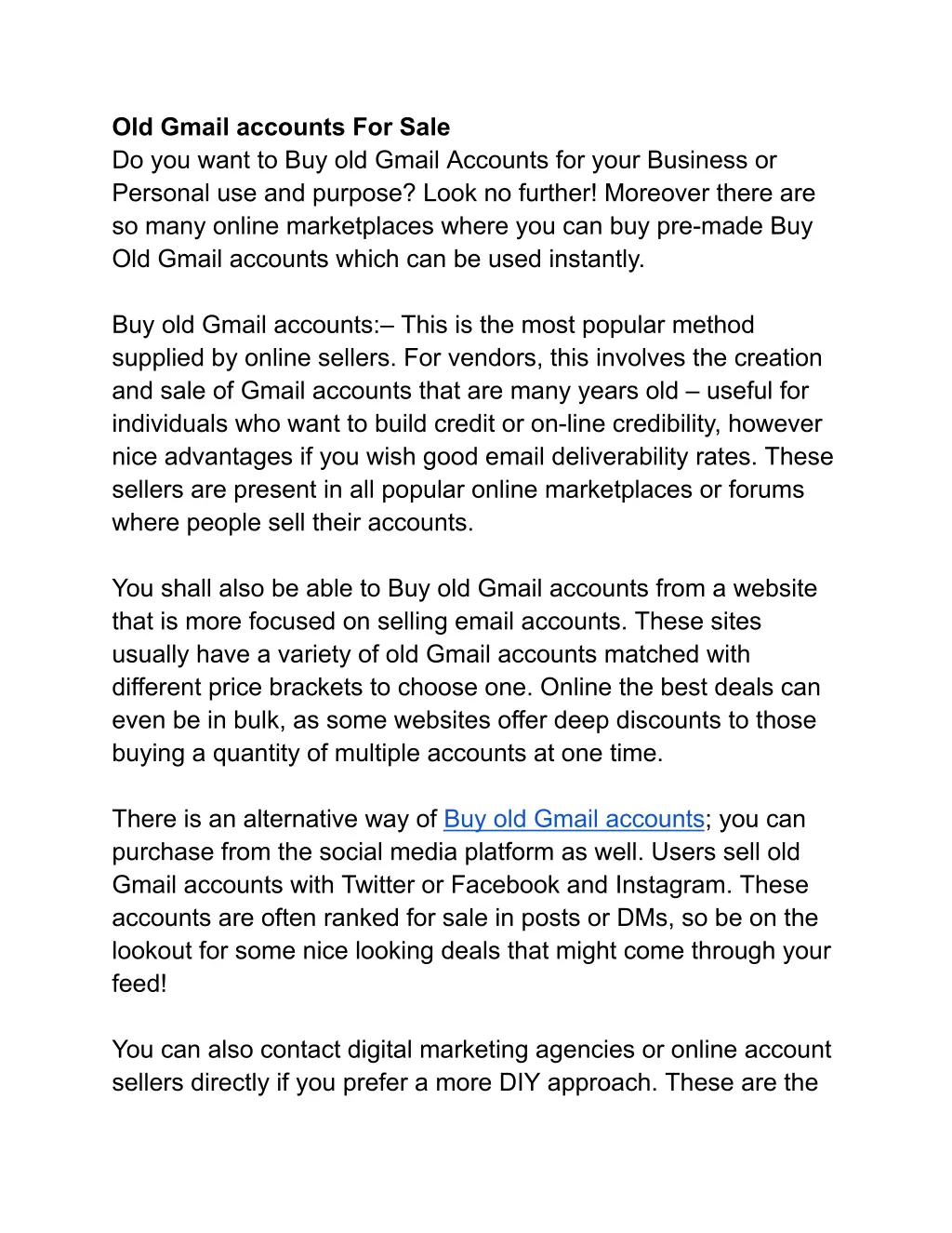 old gmail accounts for sale do you want