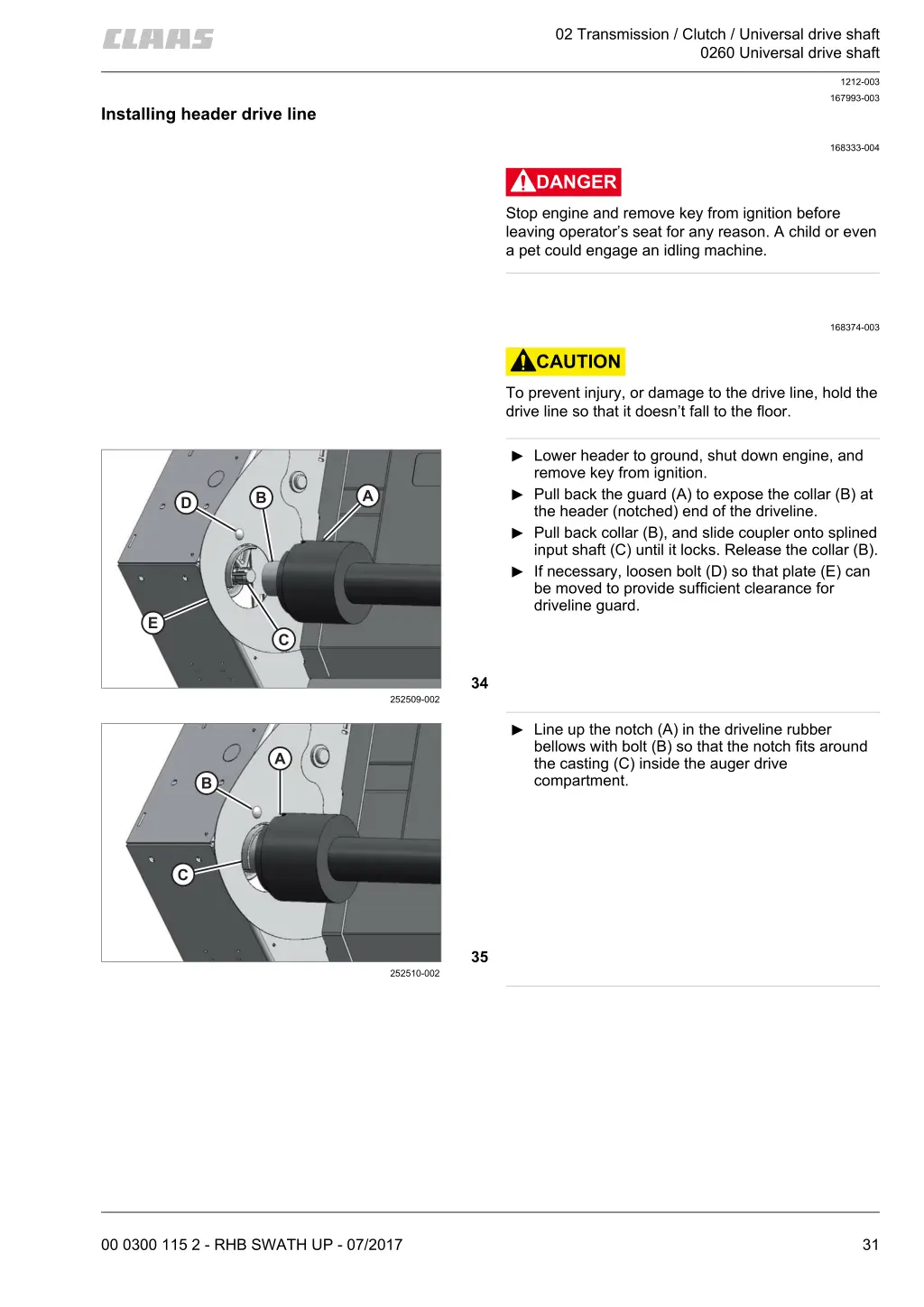 02 transmission clutch universal drive shaft 0260 1