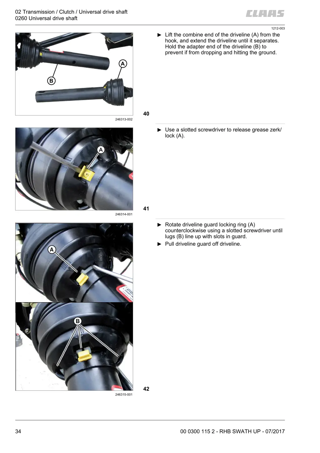 02 transmission clutch universal drive shaft 0260 4