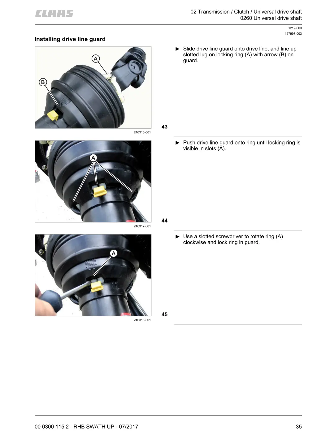 02 transmission clutch universal drive shaft 0260 5