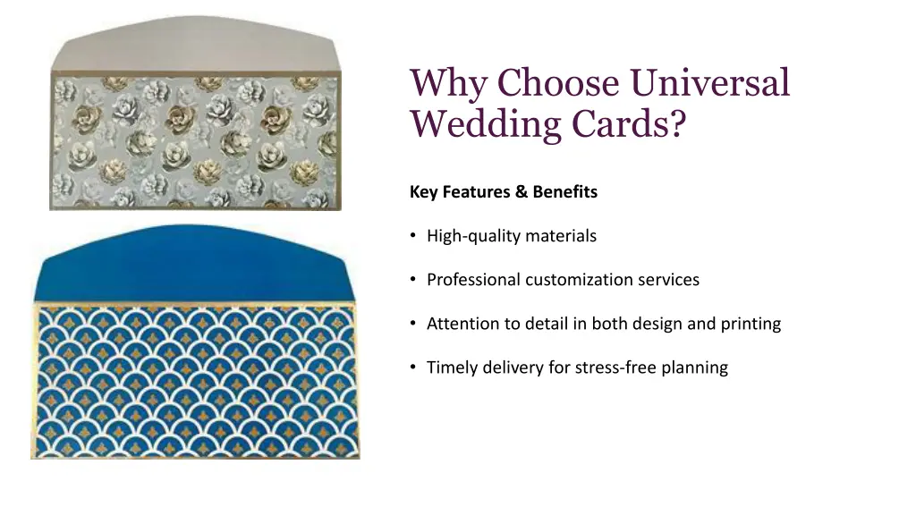 why choose universal wedding cards