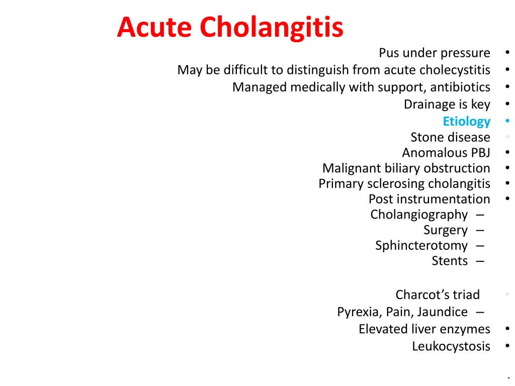 acute cholangitis