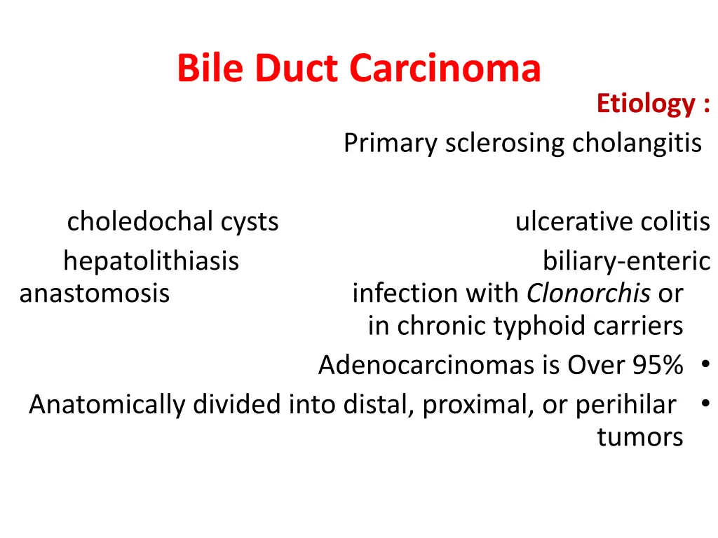 bile duct carcinoma