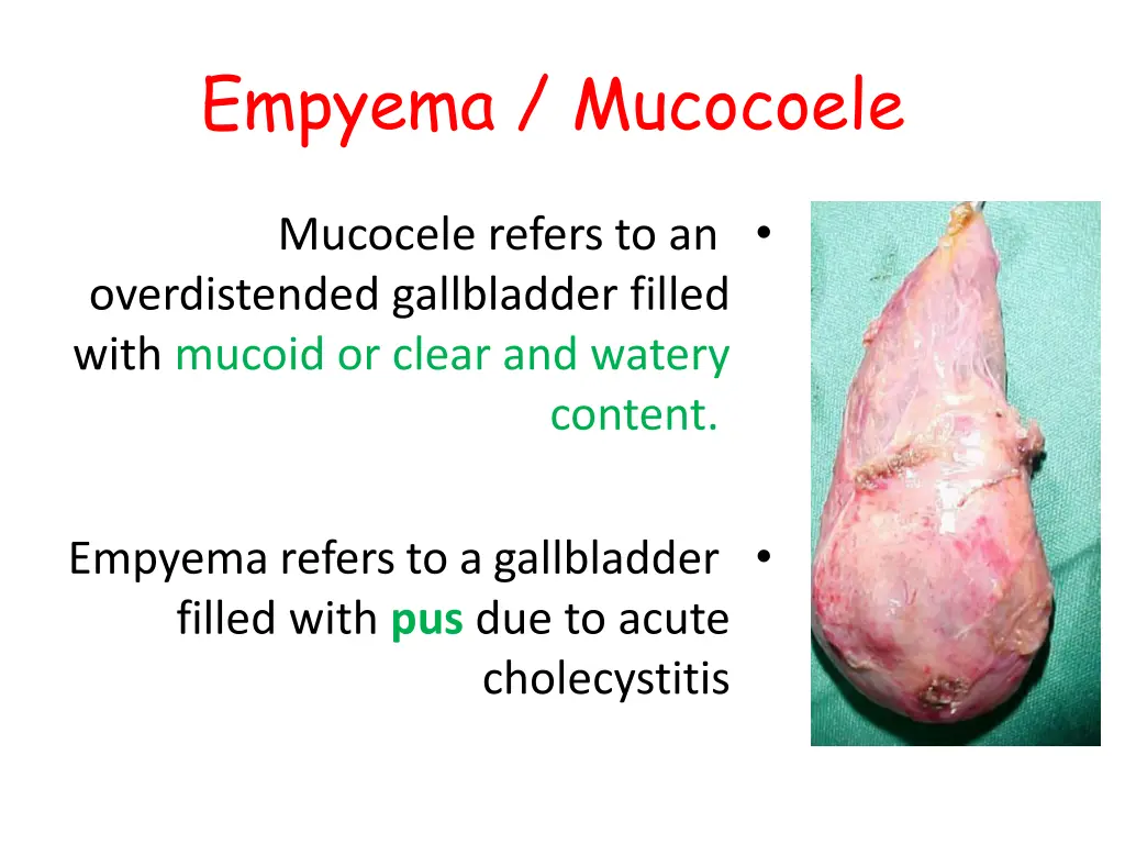 empyema mucocoele