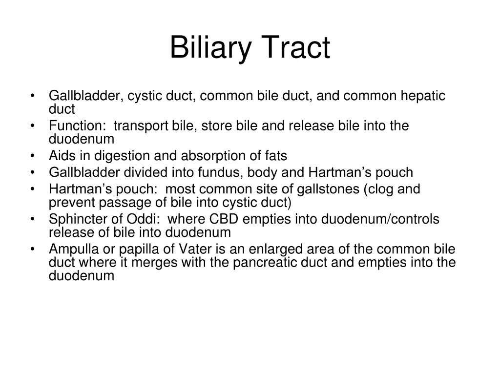 biliary tract