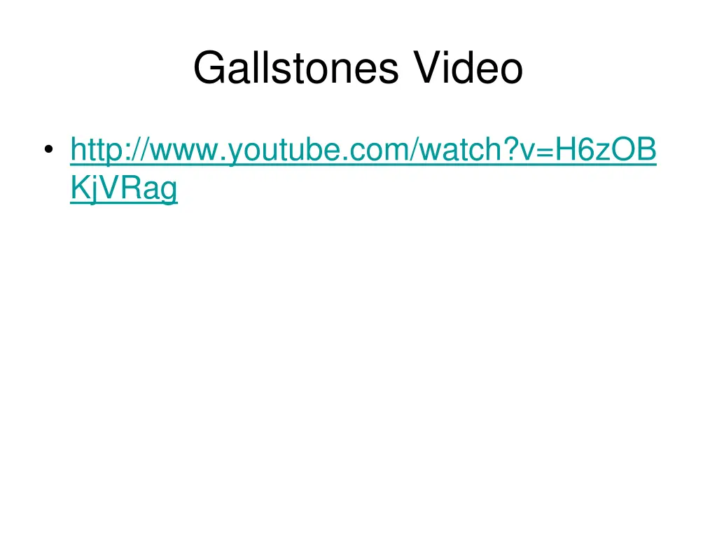 gallstones video