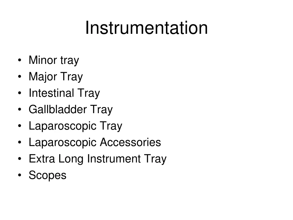 instrumentation