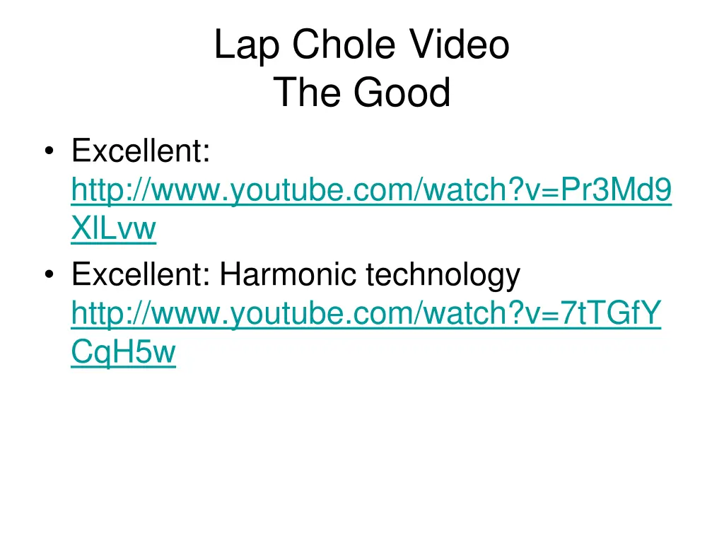 lap chole video the good