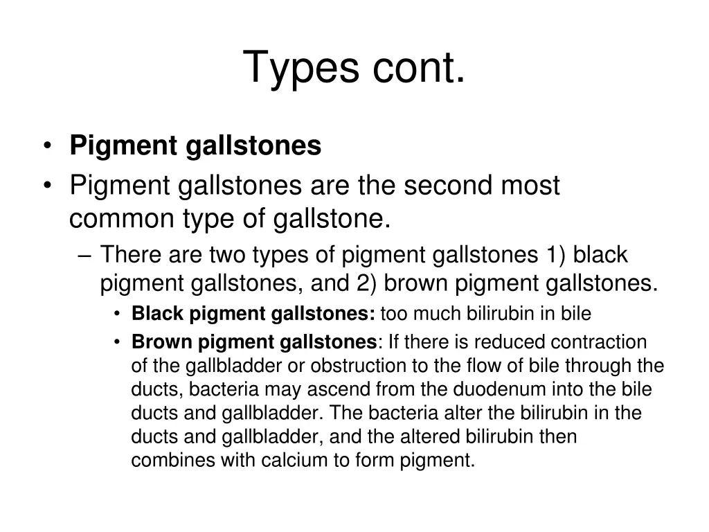 types cont