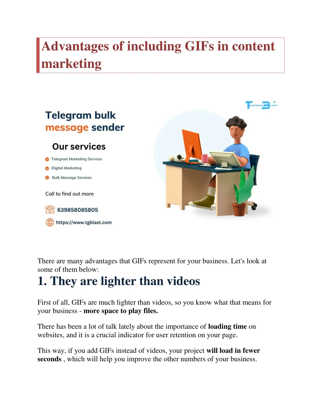 advantages of including gifs in content marketing