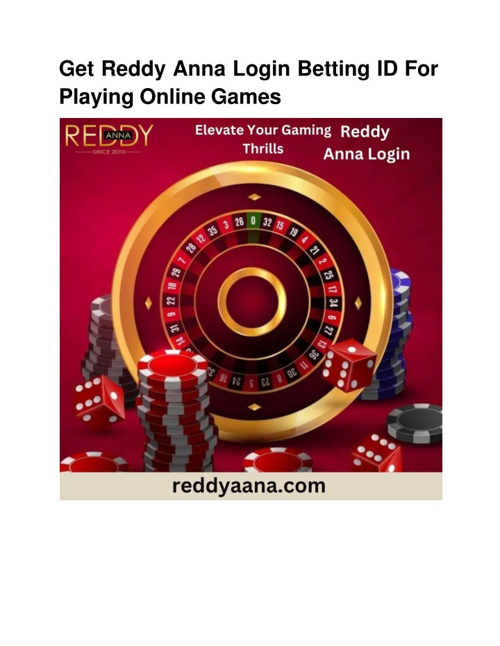 get reddy anna login betting id for playing