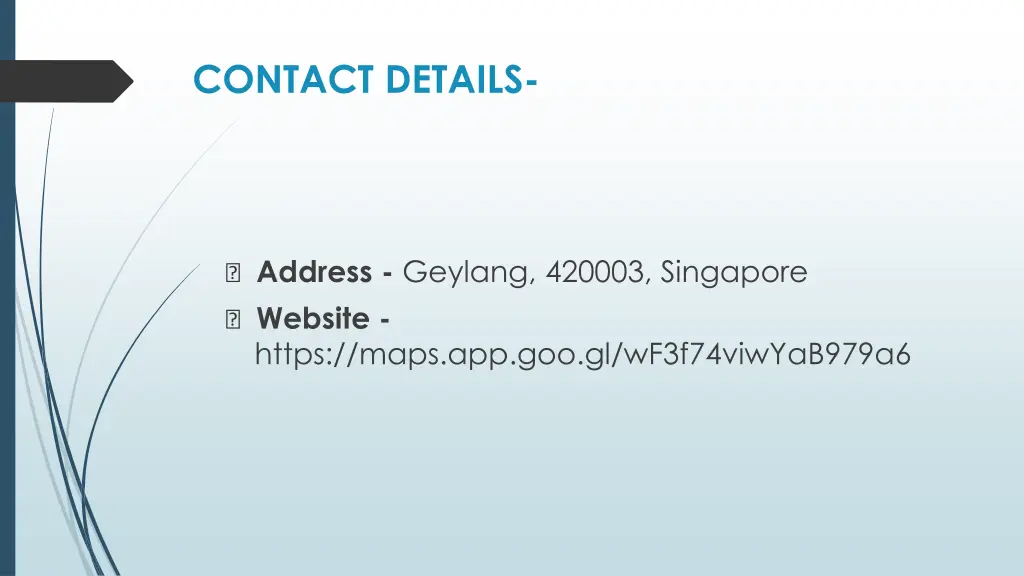 contact details