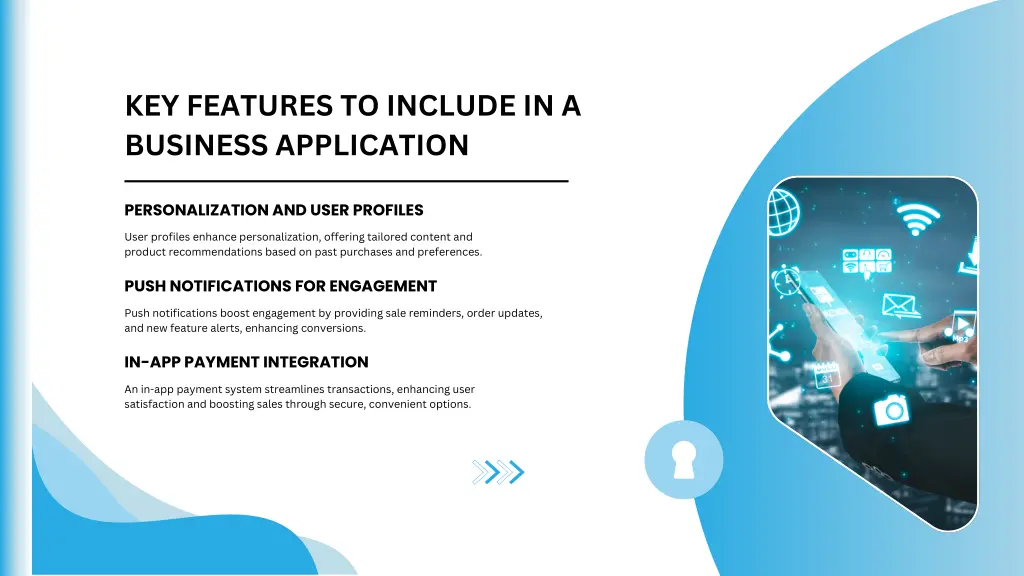 key features to include in a business application