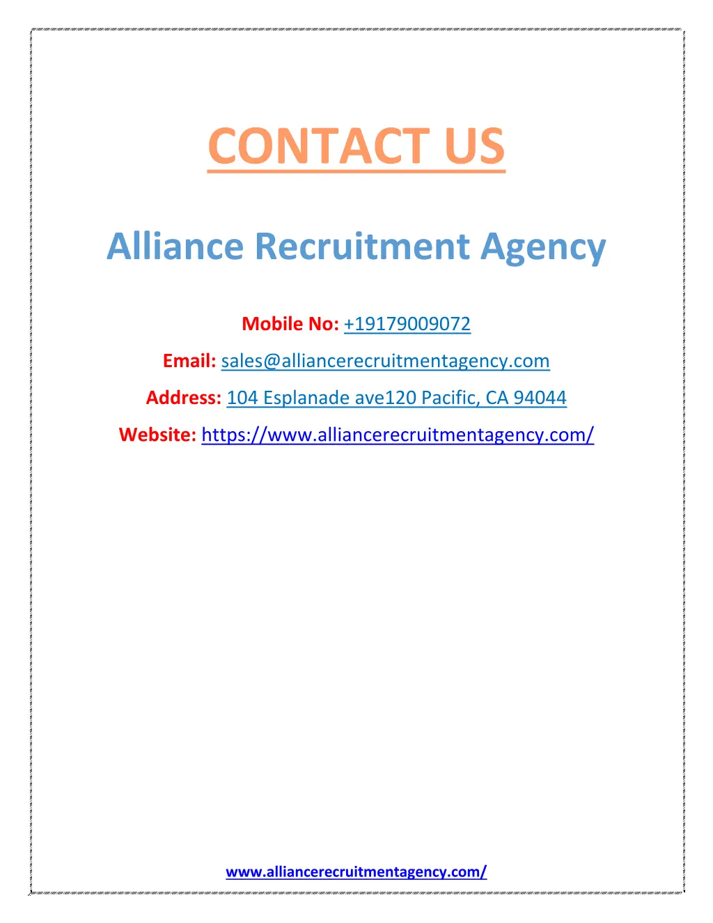 contact us