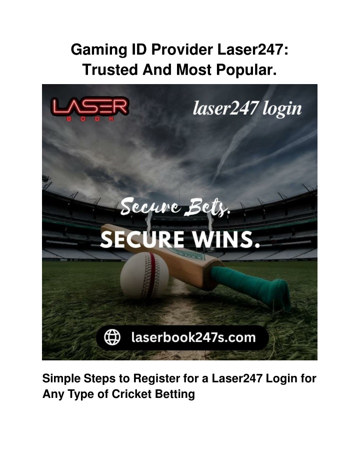 gaming id provider laser247 trusted and most