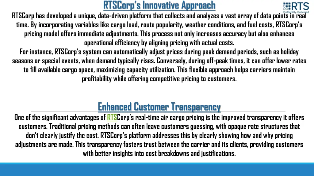 rtscorp s innovative approach