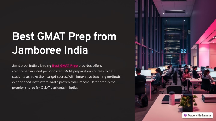 best gmat prep from jamboree india