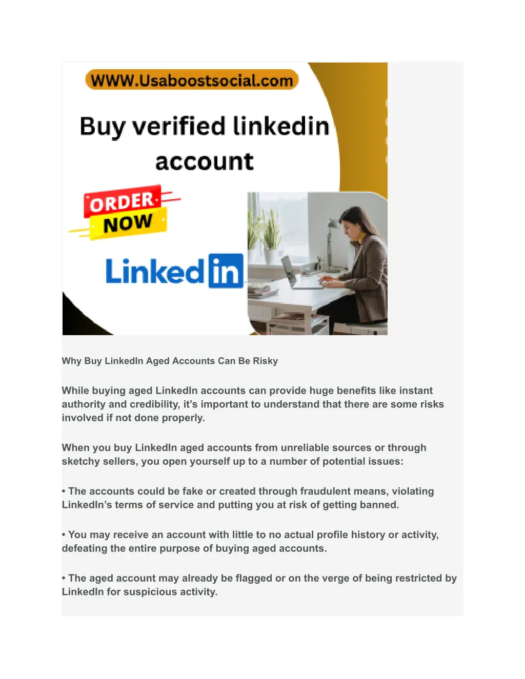 why buy linkedin aged accounts can be risky