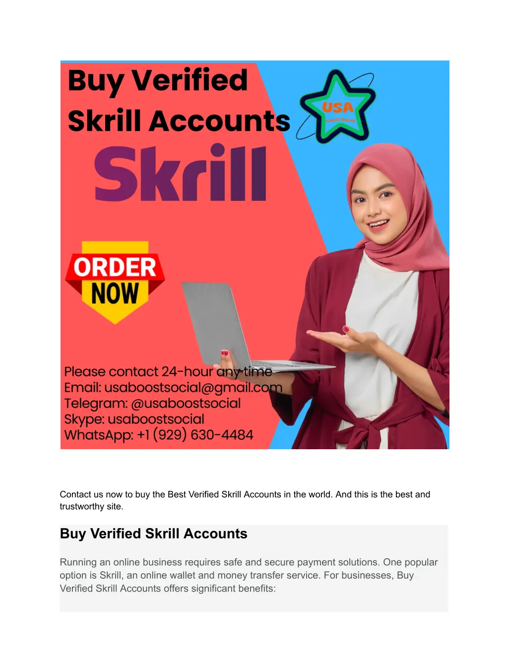 contact us now to buy the best verified skrill