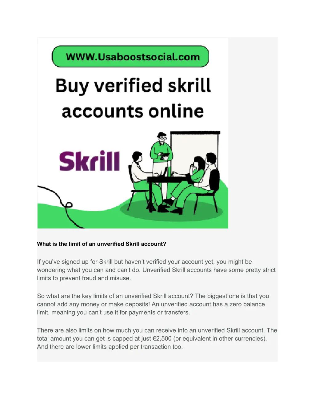 what is the limit of an unverified skrill account